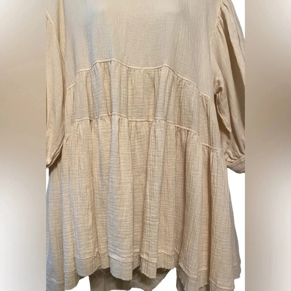 Dress Up Muslin Tiered Tunic Top - Picture 3 of 10